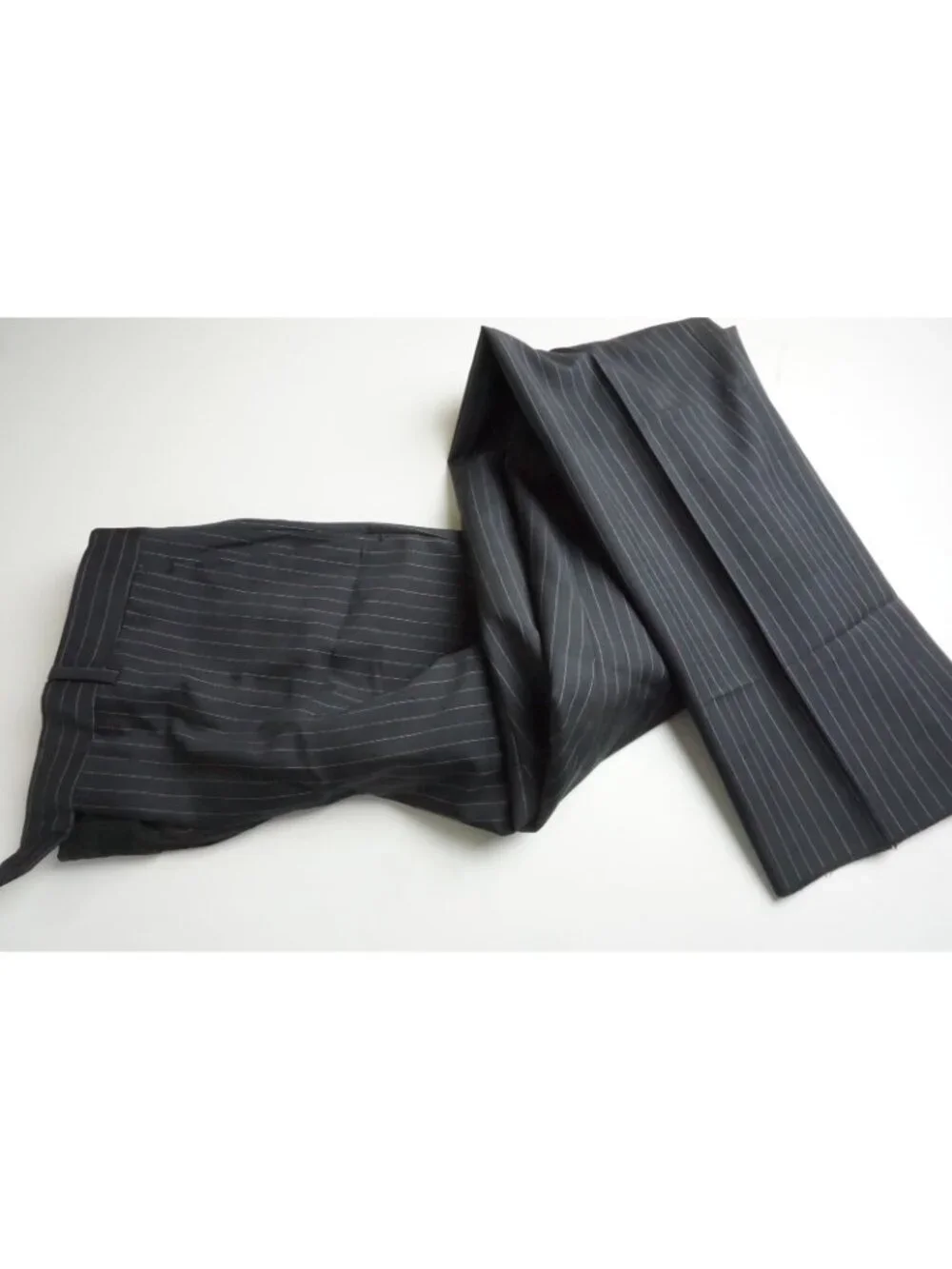 Burberry London Blue Striped Silk Blend 2 Pc Suit Jacket Pants 46R EU BRAND NEW